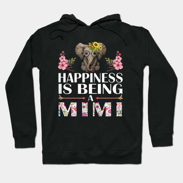 Happiness Is Being A Mimi Elephant Family Elephant Hoodie by hony.white